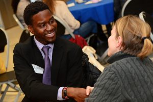 Two students having a conversation
